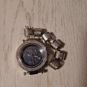Rare Mother of Pearl 1.7ct diamond watch